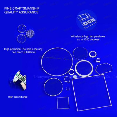 qualità  Customized Square Fused Silica Quartz Glass Plate Clear Quartz Glass Substrate For High Temperature Fabbrica