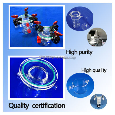 qualità  High Precision Flanged Quartz Glass Reactor with Ozone Free Welding for 1100℃ Hydrogen Production Fabbrica