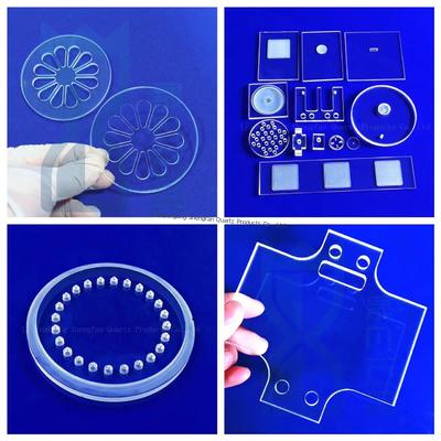qualità  High Purity SIO2>99.99% Fused Quartz Plate with 92% Light Transmittance and ±0.02mm Tolerance Fabbrica