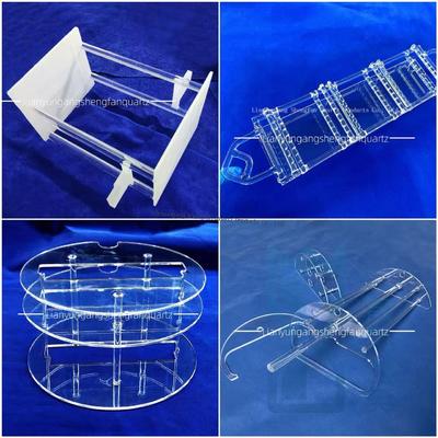 qualità  High Purity SIO2>99.99% Quartz Glass Boat with Good Electrical Insulation and High Transmittance >92% for Semiconductor Applications Fabbrica