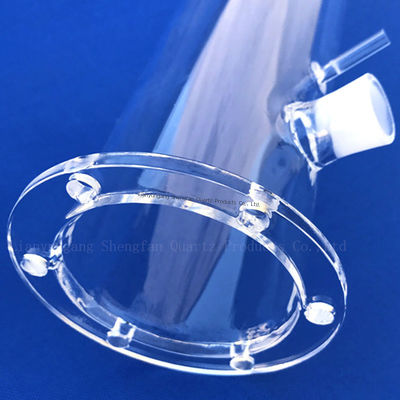 qualità  Customized High temperature resistant 1200 high purity 99.99% Quartz flange Tube Fabbrica