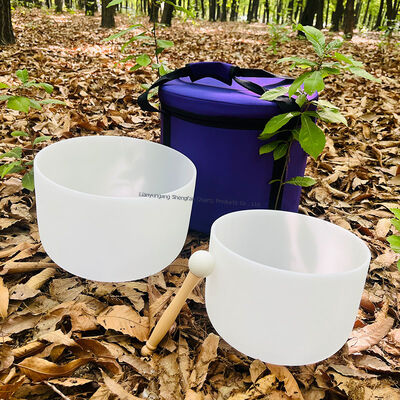 qualità  Custom Logo 99.99% Pure Quartz Crystal Singing Bowl Tuned to 440Hz/432Hz for Chakra Balancing Fabbrica