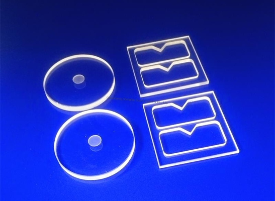 qualità  Polished Surface Fused Silica Glass , Silica Glass Plate Transparant glass milling visible light transmittance Fabbrica