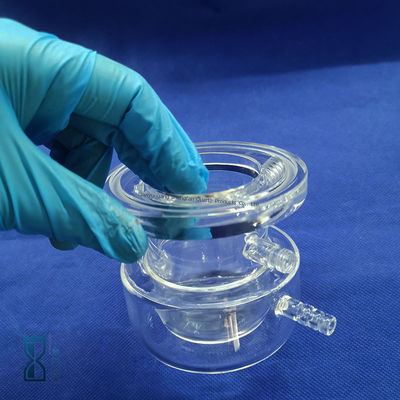 Reattore in vetro quarzo trasparente per produzione personalizzata per laboratorio