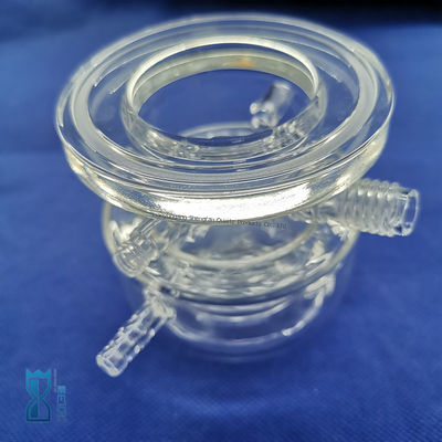 Reattore in vetro quarzo trasparente per produzione personalizzata per laboratorio