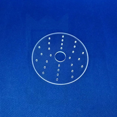 Fabbrica carta di vetro di quarzo personalizzato ad alta temperatura laser perforato