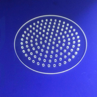 Fabbrica carta di vetro di quarzo personalizzato ad alta temperatura laser perforato