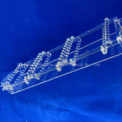 Semiconduttore trasparente fotovoltaico fusione di silice barca di quarzo porta wafer di vetro