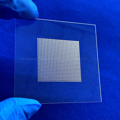 Spessore 1-10 mm Quadrato Laser trasparente buco di buco di UVC Quartz Glass Plate
