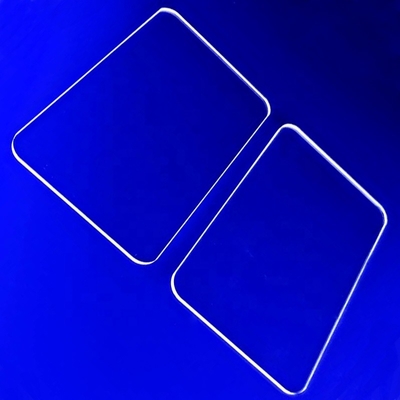 Fogli di vetro di quarzo quadrato resistente alla corrosione con alta trasmissione di luce UV