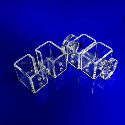 Lastra di quarzo resistente alla corrosione ad alta trasmittanza per uso di laboratorio ad alta temperatura