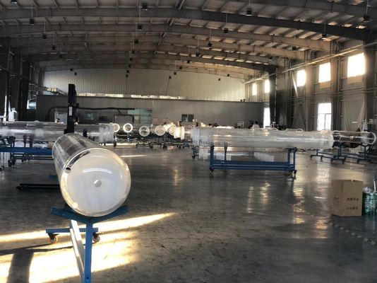 SiO2 di alta purezza 99,99% tubo di vetro di quarzo con punto di ricottura 1180°C e temperatura 1100°C