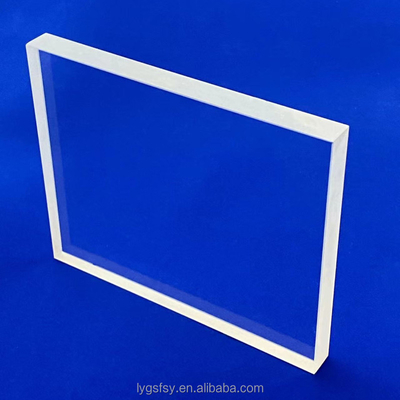 Resistenza alle alte temperature Custom UV Spessore di vetro di quarzo rotondo pezzo quadrato