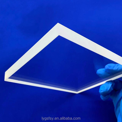 Fogli di vetro in quarzo a fiocco per finestre ottiche UV ultra-sottili su misura