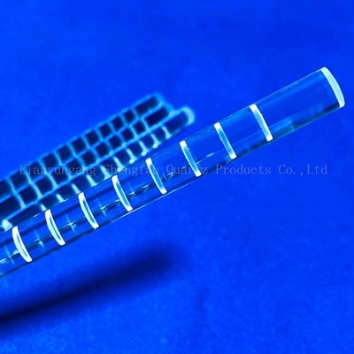 Cilindro ottico di fresatura con asta di vetro al quarzo con finitura CNC chiaro fuso per semiconduttore solare