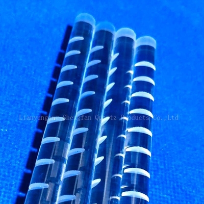 Cilindro ottico di fresatura con asta di vetro al quarzo con finitura CNC chiaro fuso per semiconduttore solare