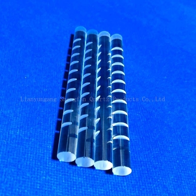 Cilindro ottico di fresatura con asta di vetro al quarzo con finitura CNC chiaro fuso per semiconduttore solare