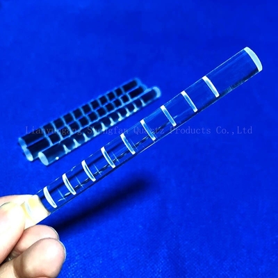 Cilindro ottico di fresatura con asta di vetro al quarzo con finitura CNC chiaro fuso per semiconduttore solare