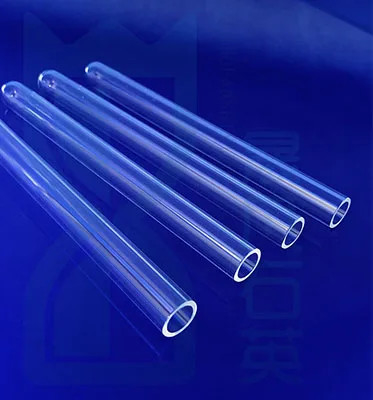 Tubo di quarzo trasparente resistente alle alte temperature