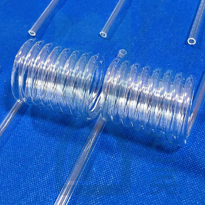 Professionale Custom Alta Temperatura Resistente Trasparente Quartzo Spiral Tube
