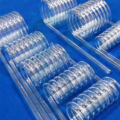 Professionale Custom Alta Temperatura Resistente Trasparente Quartzo Spiral Tube