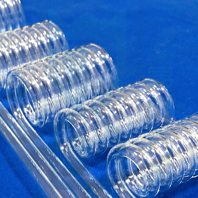 Professionale Custom Alta Temperatura Resistente Trasparente Quartzo Spiral Tube