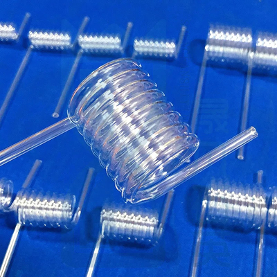 Professionale Custom Alta Temperatura Resistente Trasparente Quartzo Spiral Tube