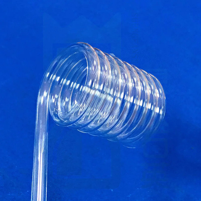 Professionale Custom Alta Temperatura Resistente Trasparente Quartzo Spiral Tube