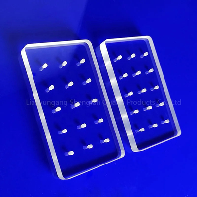Fogli di vetro perforati in quarzo ultravioletto personalizzati