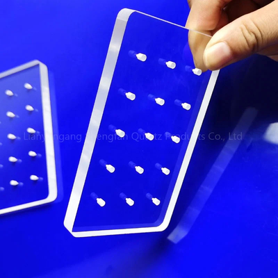 Fogli di vetro perforati in quarzo ultravioletto personalizzati