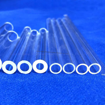 SiO2 di alta purezza 99,99% tubo di vetro di quarzo con punto di ricottura 1180°C e punto di deformazione 1100°C per uso industriale