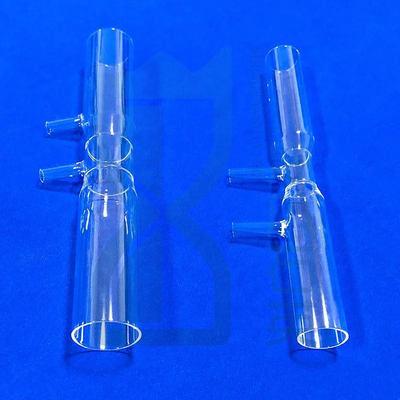 Tubo di quarzo di laboratorio trasparente resistente alle alte temperature