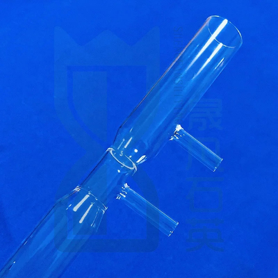 Tubo di quarzo di laboratorio trasparente resistente alle alte temperature