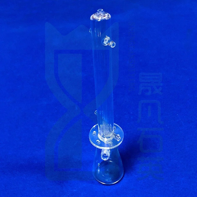 Tubo di quarzo di laboratorio trasparente resistente alle alte temperature
