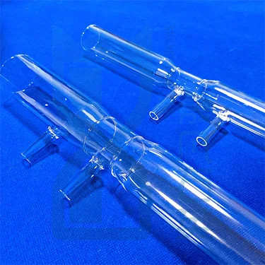 Tubo di quarzo di laboratorio trasparente resistente alle alte temperature