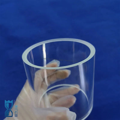 SiO2 di alta purezza 99,99% tubo di vetro di quarzo con punto di ricottura 1180°C e punto di deformazione 1100°C per uso industriale