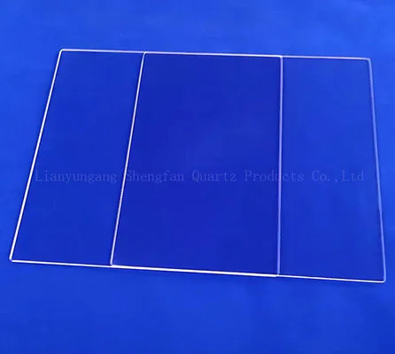 Fogli di vetro in quarzo ultra sottile trasparente UV personalizzato
