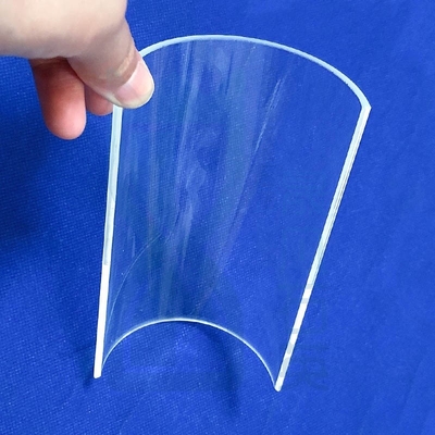 Tubo di vetro di quarzo semicerchio trasparente Alta durezza