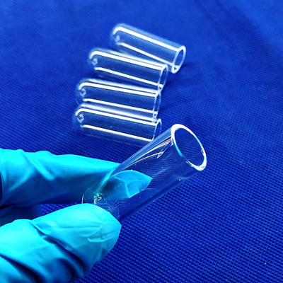 Fabbrica di resistenza alla corrosione ad alta temperatura Laboratorio industriale di quarzo a fondo rotondo tubo di prova piatto