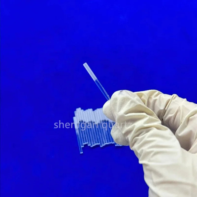 Barre di vetro di quarzo fuso di piccolo diametro colore chiaro