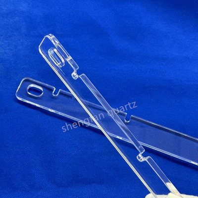UV personalizzato resistente al calore Fuso Silice Quarzo Placca di vetro Quarzo trasparente Substrato di vetro Quarzo placca perforata