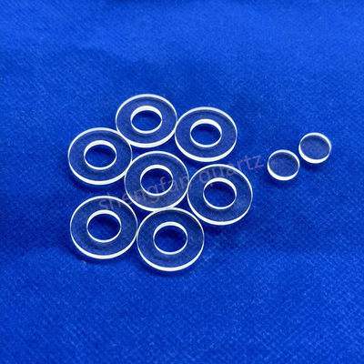 Piastra di vetro di quarzo ultra-sottile trasparente su misura Di diverse dimensioni Piastra ottica rotonda con piastra di quarzo tagliante perforata