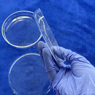 Laboratorio di fabbrica su misura rotondo trasparente resistente alla corrosione vetro di quarzo petri