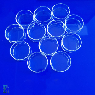 Laboratorio di fabbrica su misura rotondo trasparente resistente alla corrosione vetro di quarzo petri