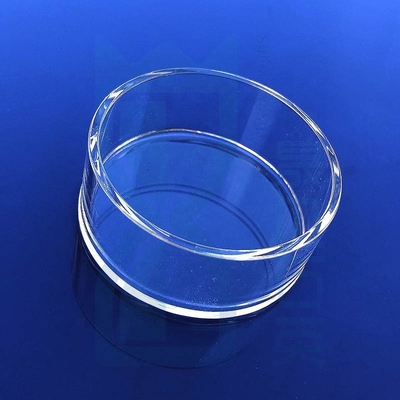 Laboratorio di fabbrica su misura rotondo trasparente resistente alla corrosione vetro di quarzo petri