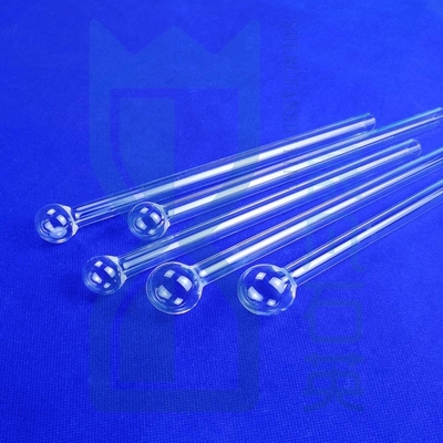 tubo di prova trasparente di quarzo con bocca lunga tubo di soffiatura prodotti piastra a sfera SIO2 composizione di vetro tubo di prova di quarzo