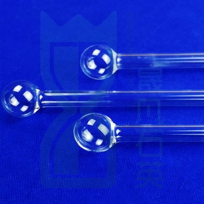 tubo di prova trasparente di quarzo con bocca lunga tubo di soffiatura prodotti piastra a sfera SIO2 composizione di vetro tubo di prova di quarzo