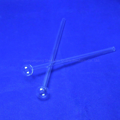 tubo di prova trasparente di quarzo con bocca lunga tubo di soffiatura prodotti piastra a sfera SIO2 composizione di vetro tubo di prova di quarzo