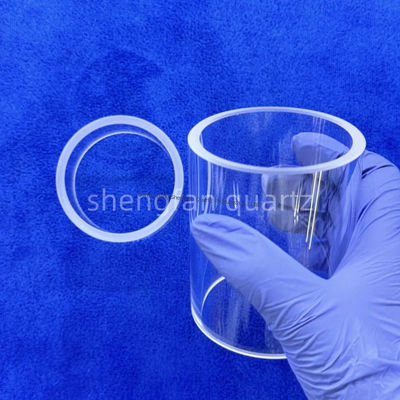SIO2 ad alta purezza personalizzabile 99,99% tubo di vetro di quarzo fuso con resistenza al calore fino a 1200°C