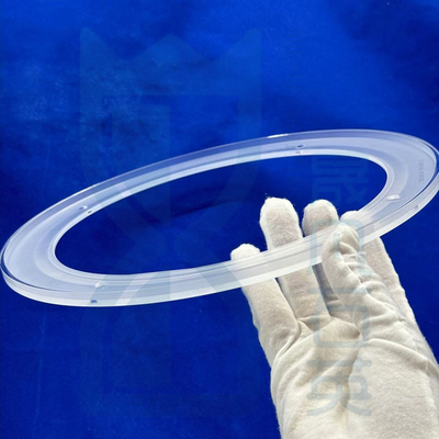 Anello di perforatura in pietra di vetro di silice fuso trasparente congelato